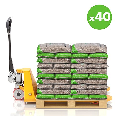 PELLETS DE MADEIRA 40 SACOS 15 KG