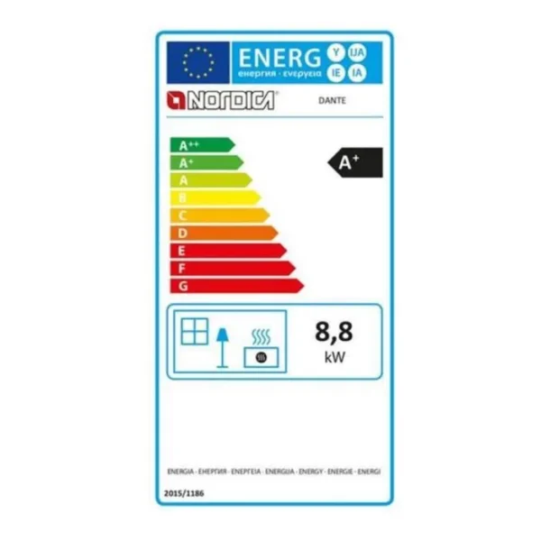 Salamandra a lenha Panoramic dantenoir - Nordica - 7115000 - 8,8kw